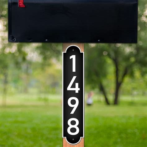 metal box sign|reflective metal mailbox numbers.